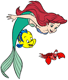 Ariel, Flounder, Sebastian