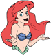 Ariel shrugging her shoulders