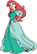 Ariel in her green dress