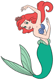 Ariel wearing crown of flowers