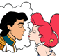 Ariel kissing imaginary Eric
