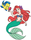 Flounder brings Ariel a flower