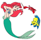 Ariel, Flounder, Sebastian