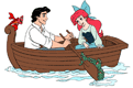 Ariel, Eric, Sebastian in boat