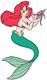 Ariel plucking flower petals