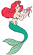 Ariel plucking petals from flower