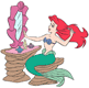 Ariel looking in mirror