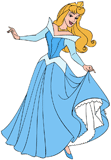 Aurora smiling in her blue dress