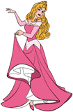 Princess Aurora posing in pink