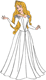 Aurora in wedding dress