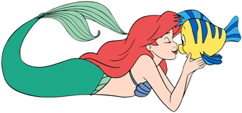 Best friends Ariel & Flounder