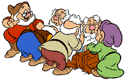 Seven dwarfs washing up