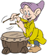 Dopey beating drum