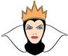 The Evil Queen's cold face