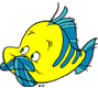 Flounder holding fins over mouth