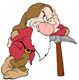 Grumpy, pick axe