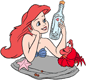 Ariel, Sebastian, message in bottle
