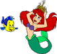 Ariel, Flounder