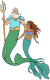 Live-action King Triton and Ariel