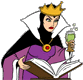 Evil Queen consulting spells book