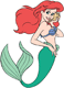 Ariel listening to a seashell