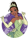 Tiana on purple circle background