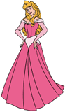 Princess Aurora posing in pink