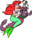Ariel riding seahorse