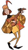 The Minstrel playing his mandolin
