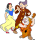 Snow White, Dopey dancing; Doc playing music