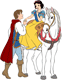 Snow White, Prince, horse