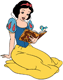 Snow White reading a book