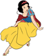 Snow White sitting down