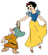 Snow White dancing with Bashful