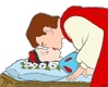 Prince kissing Snow White