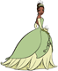 Tiana in her green gown