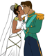 Tiana, Naveen wedding kiss