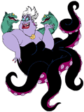 Ursula with Flotsam and Jetsam