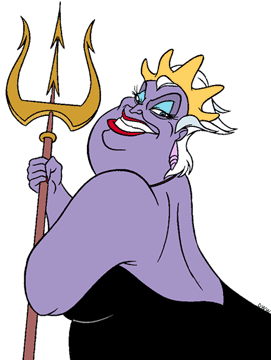 Ursula holding King Triton's trident