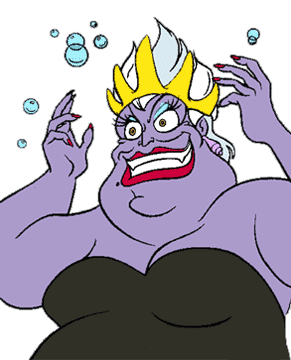 Ursula wearing Triton's crown