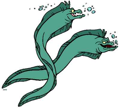 Ursula's minion eels Flotsam and Jetsam