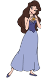 Vanessa holding onto her seashell necklace