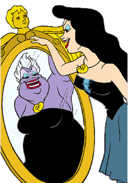 Vanessa, Ursula reflection in mirror