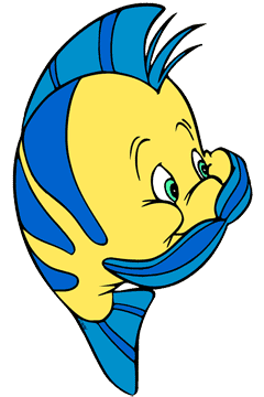 Flounder holding fins over mouth