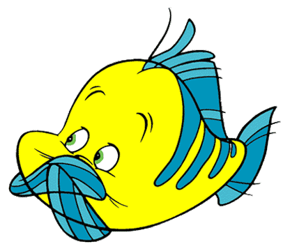 Flounder holding fins over mouth