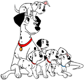 Pongo with his puppies
