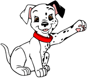 101 Dalmatians puppy waving