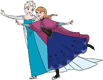 Anna, Elsa skating