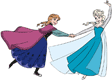 Anna, Elsa skating