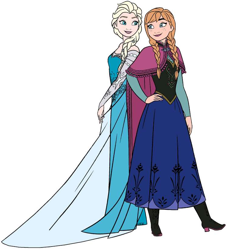 Anna And Elsa Clip Art From Frozen Disney Clip Art Galore